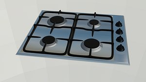 3D model gas hob