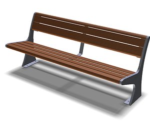 3d model of bench