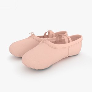 3D ballet shoes model