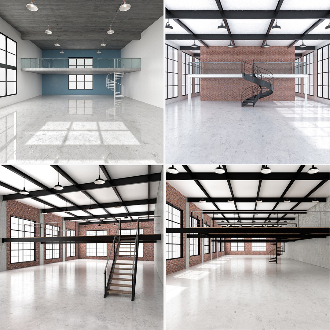Industrial Loft Collection 4 3D Model - TurboSquid 1830987