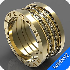 3d ring jewelry gem model