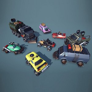 Stylized Customizable Cars post apo v2