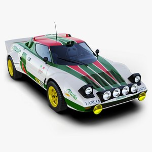 3d model lancia stratos rally car