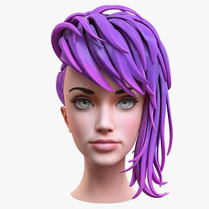 stylized female head model