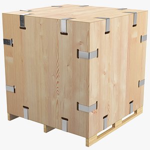Wooden Box 3D model