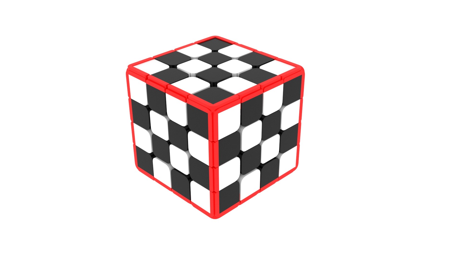Checker Cube 3D Model - TurboSquid 1747214