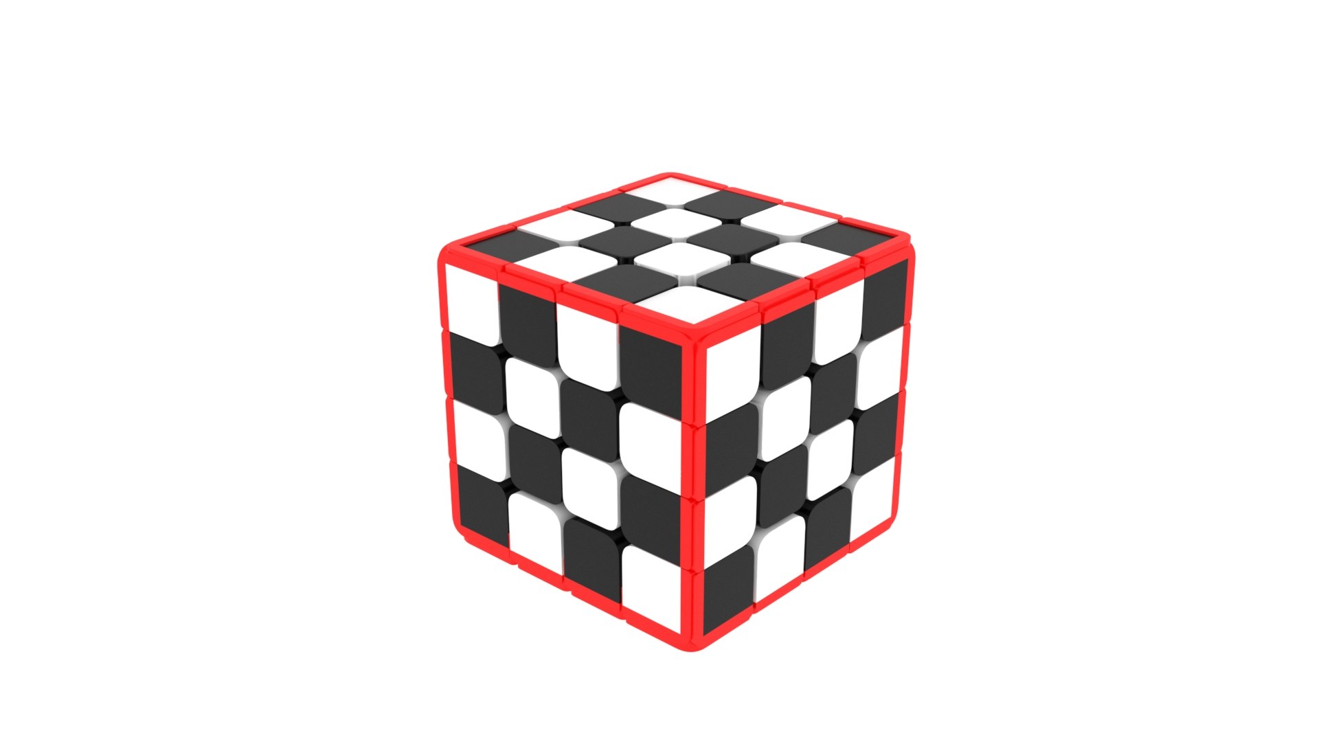 Checker Cube 3D Model - TurboSquid 1747214