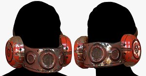 3D 3D Gas mask respirator scifi futuristic model