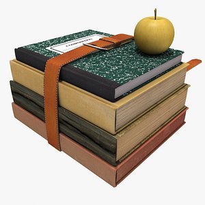 3d old books belt model