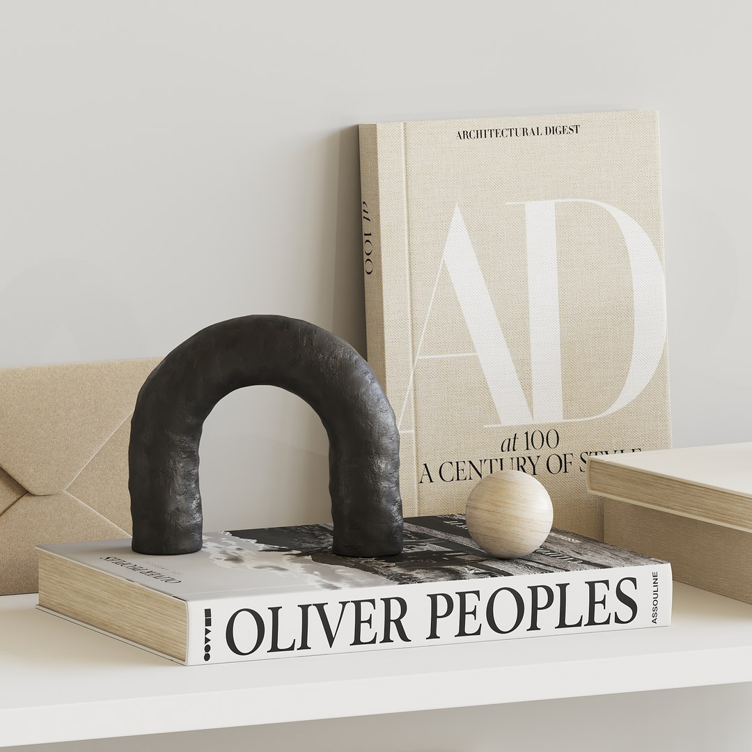 Decorative Beige Set Model - TurboSquid 1723646