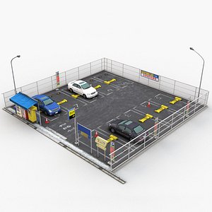 scene outdoor parking 3D model