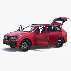 3D model Volkswagen Touareg 2024 Red Rigged