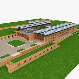 3D Rural Hospital Building model