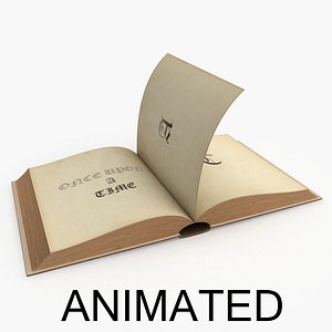 3d book animation model