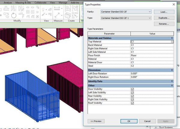 modelo 3d Revit Family Container Standard ISO 20 'y 40' - TurboSquid ...