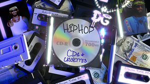 Hip-Hop CD and Cassettes 3D model