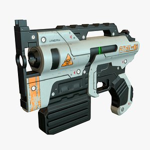 3d model sci fi gun