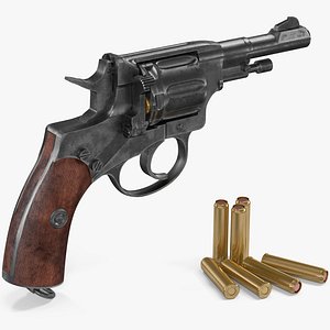 3D shortened nagant revolver