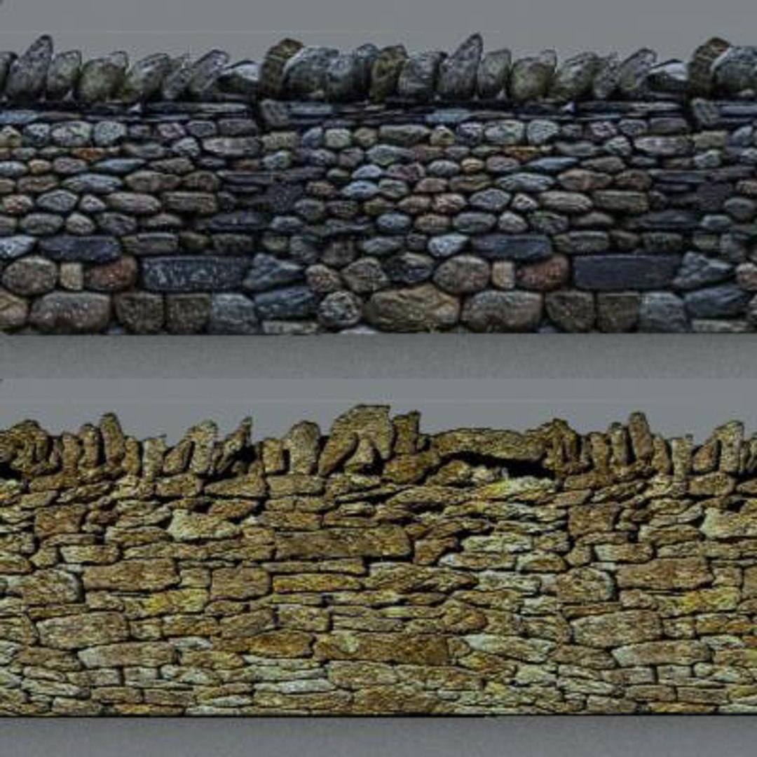 Stone Wall 3d Model