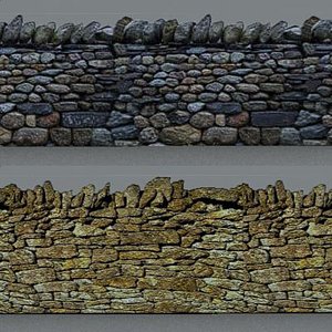 stone wall 3d model