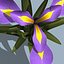3d model realistic flower 3 open