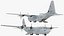 3D Lockheed C 130 Hercules US Military Transport with Humvee M1151