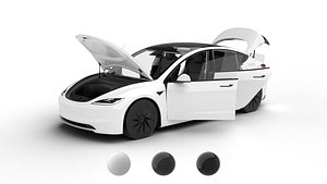 Tesla Model 3 Standart 2026 HQ 3d model 3D model