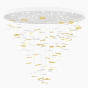 Ceramic Petal Chandelier
