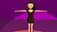 free low poly woman in dress 52