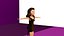 free low poly woman in dress 52