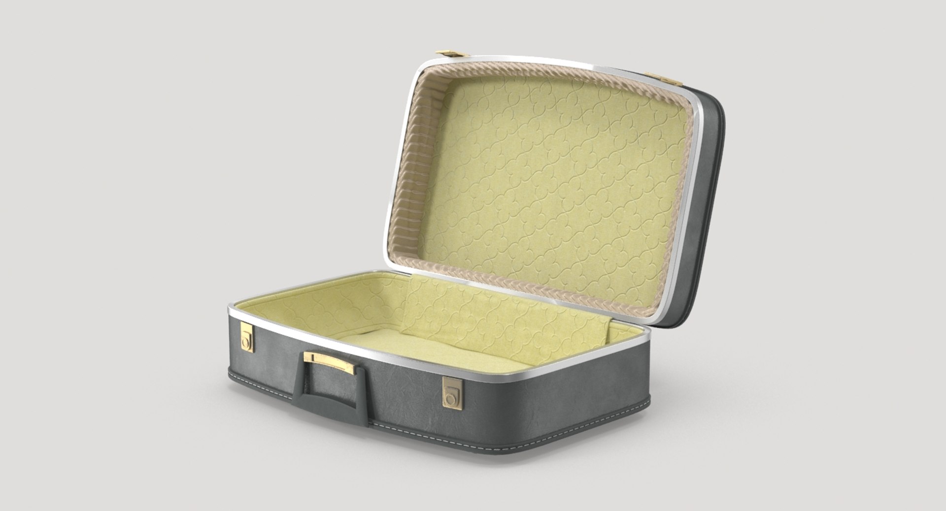 Large Open Old Suitcase Max