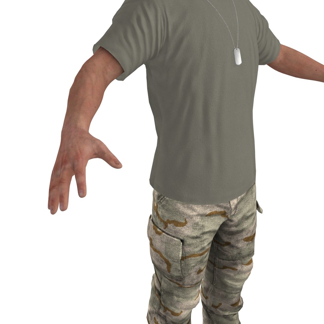 3d model rigged soldier s hat