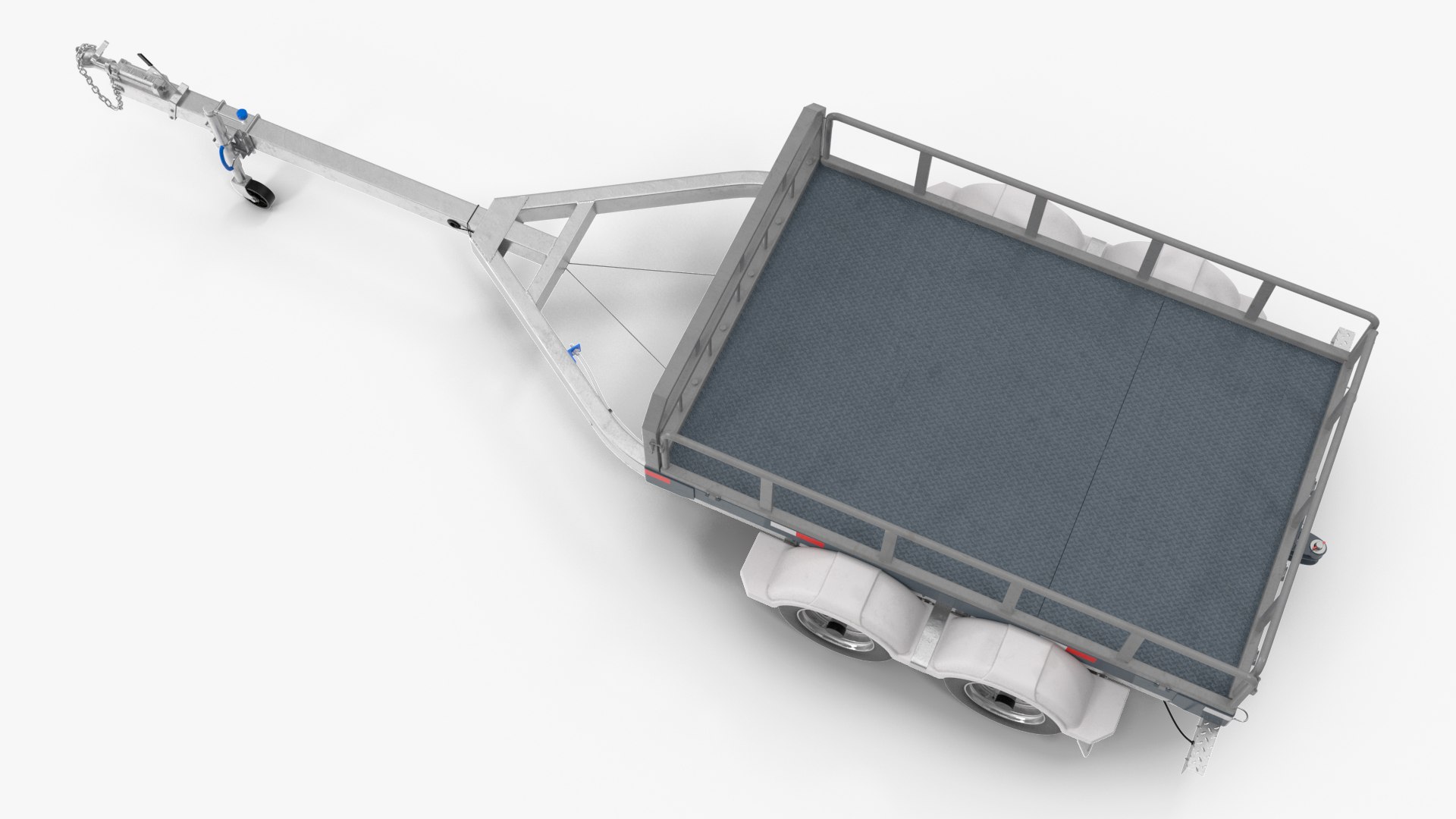 Utility Trailer With Railings 3D Model - TurboSquid 2391878