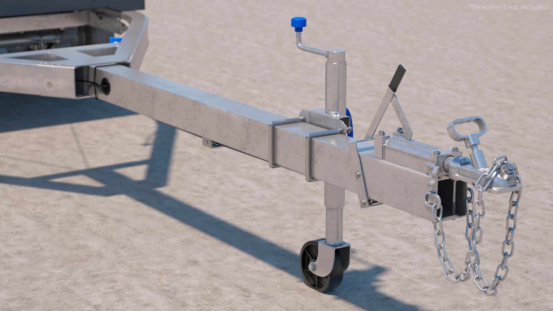 Utility Trailer With Railings 3D Model - TurboSquid 2391878
