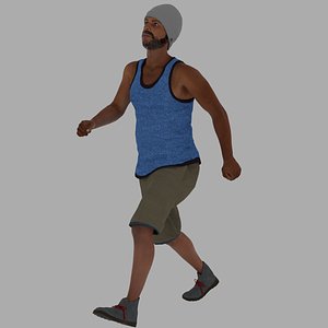 3D male character model