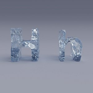 letter h bubbles 3D model