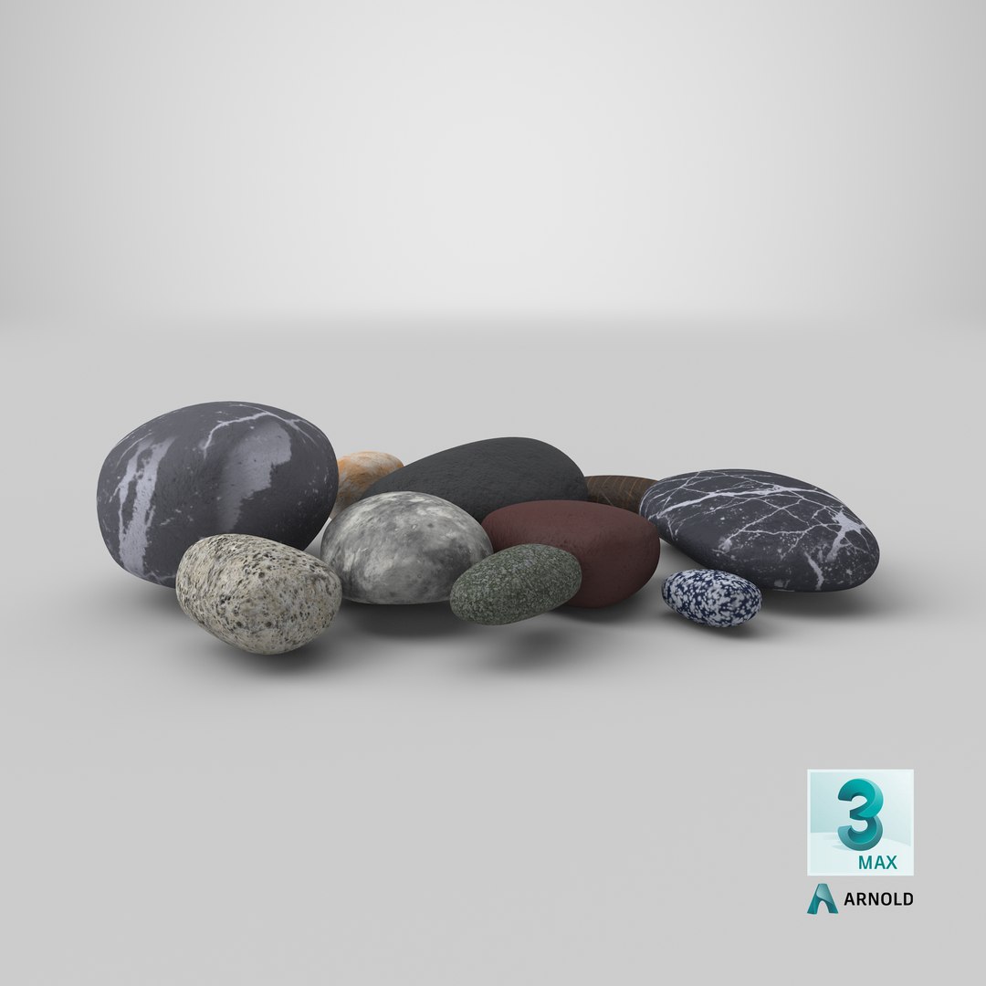 3D Pebbles Set - TurboSquid 1584938