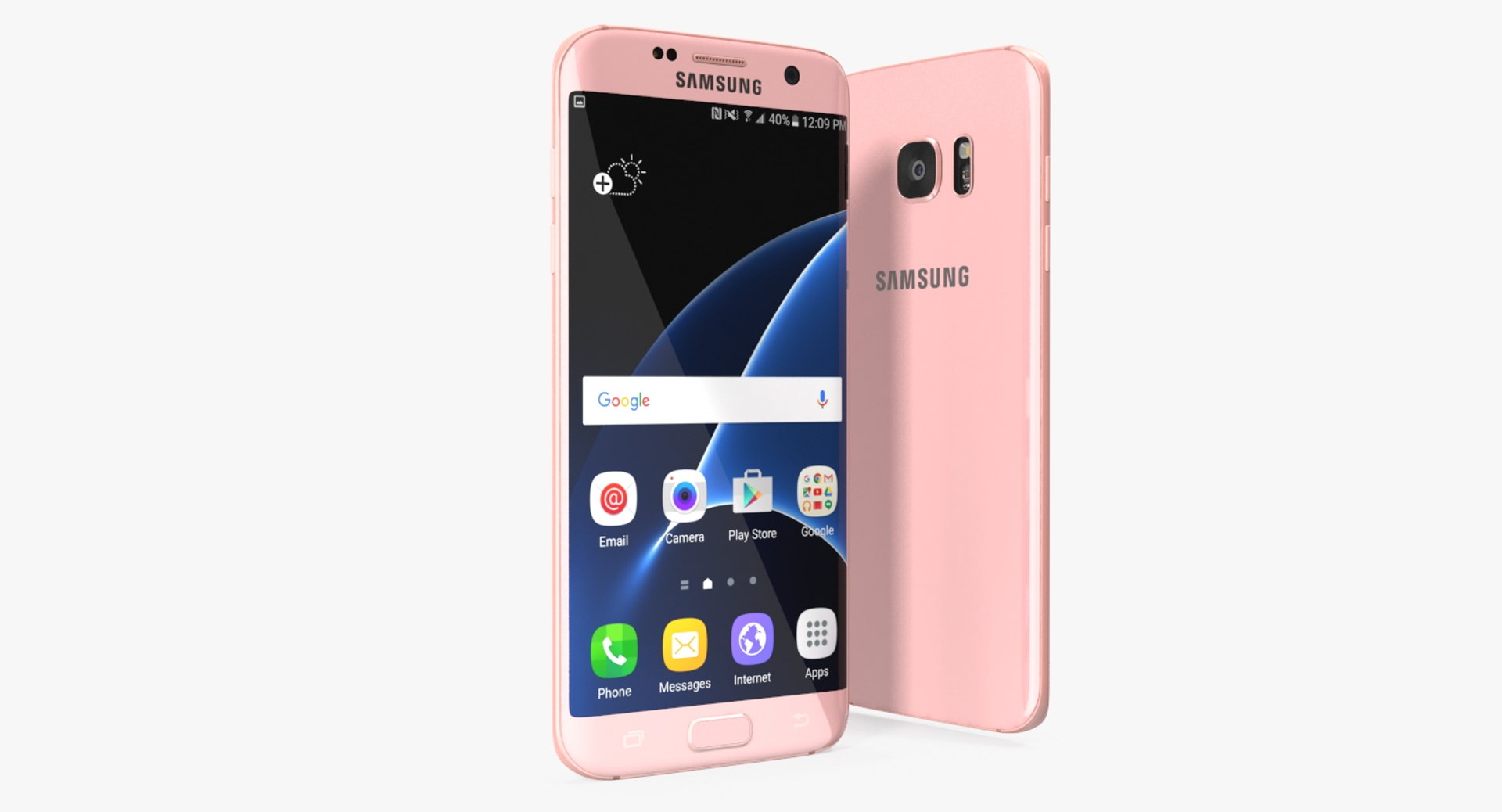 Samsung Galaxy S7 Edge Pink Gold 3D Model 3D model preview
