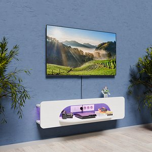 3D Floating tv stand 9 model