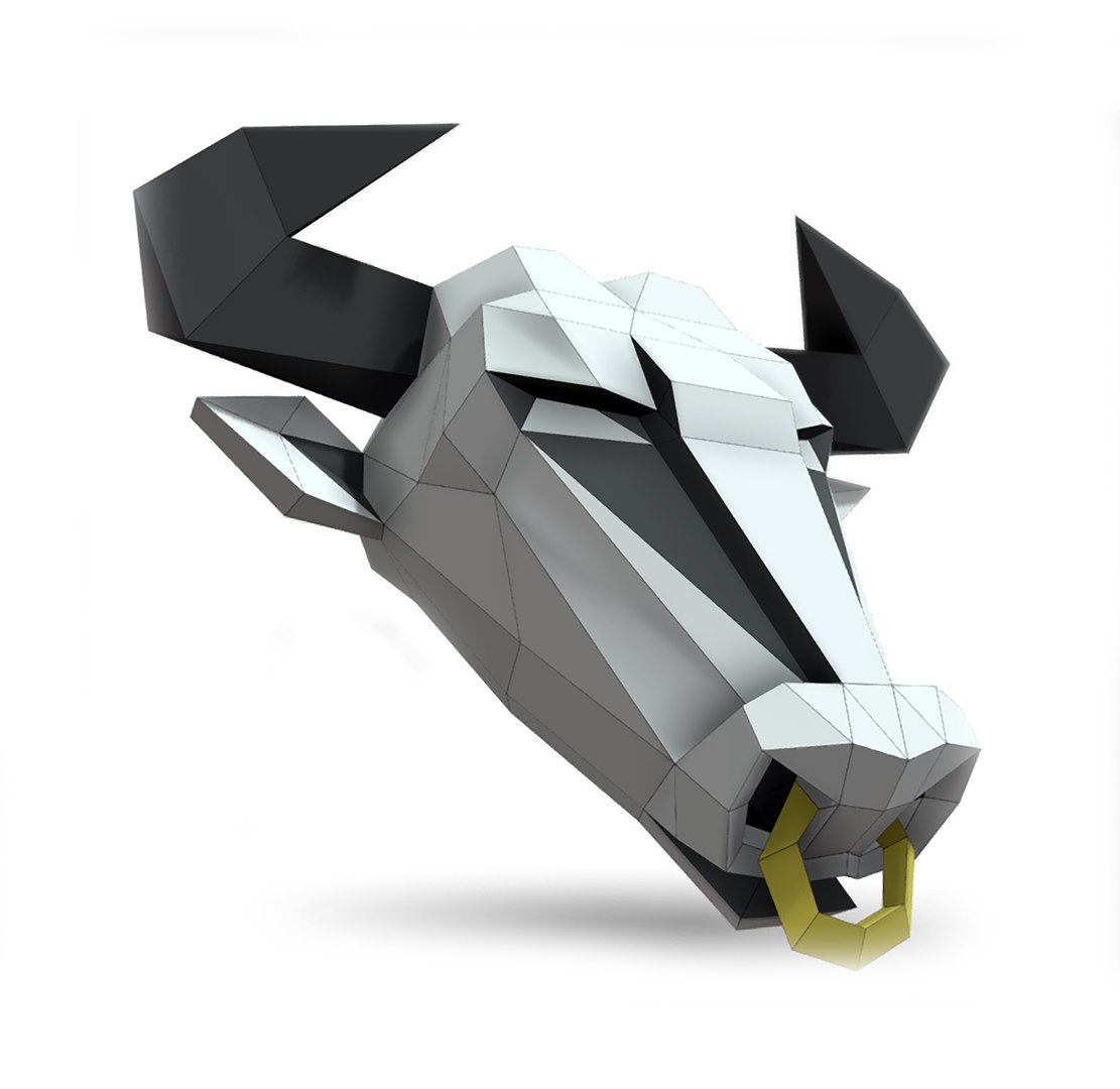 3D sculpture bull mask - TurboSquid 1514259