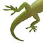 3d carolina anole lizard pose model