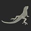 3d carolina anole lizard pose model