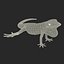 3d carolina anole lizard pose model