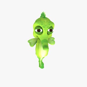 3d max seahorse animation water
