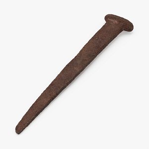 3D Rusty Iron Nail model
