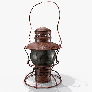 3D model Old rusted Lantern 01 - Game ready