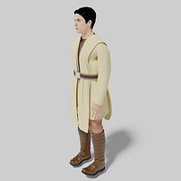 Jedi (rigged and animated)