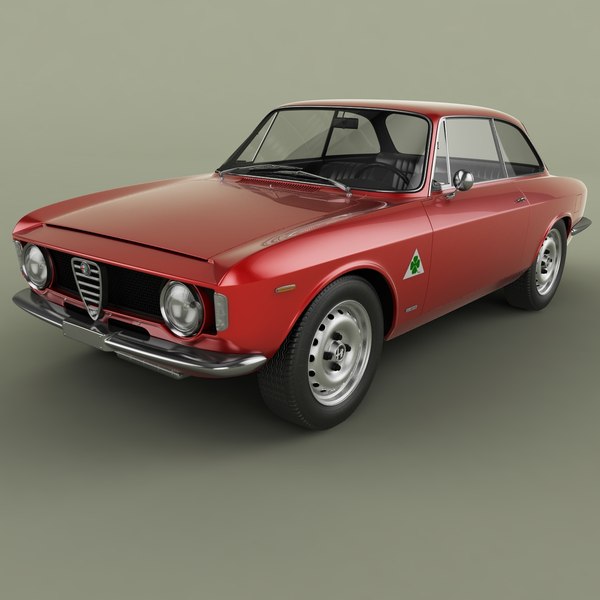 3D 1966 alfa romeo giulia model