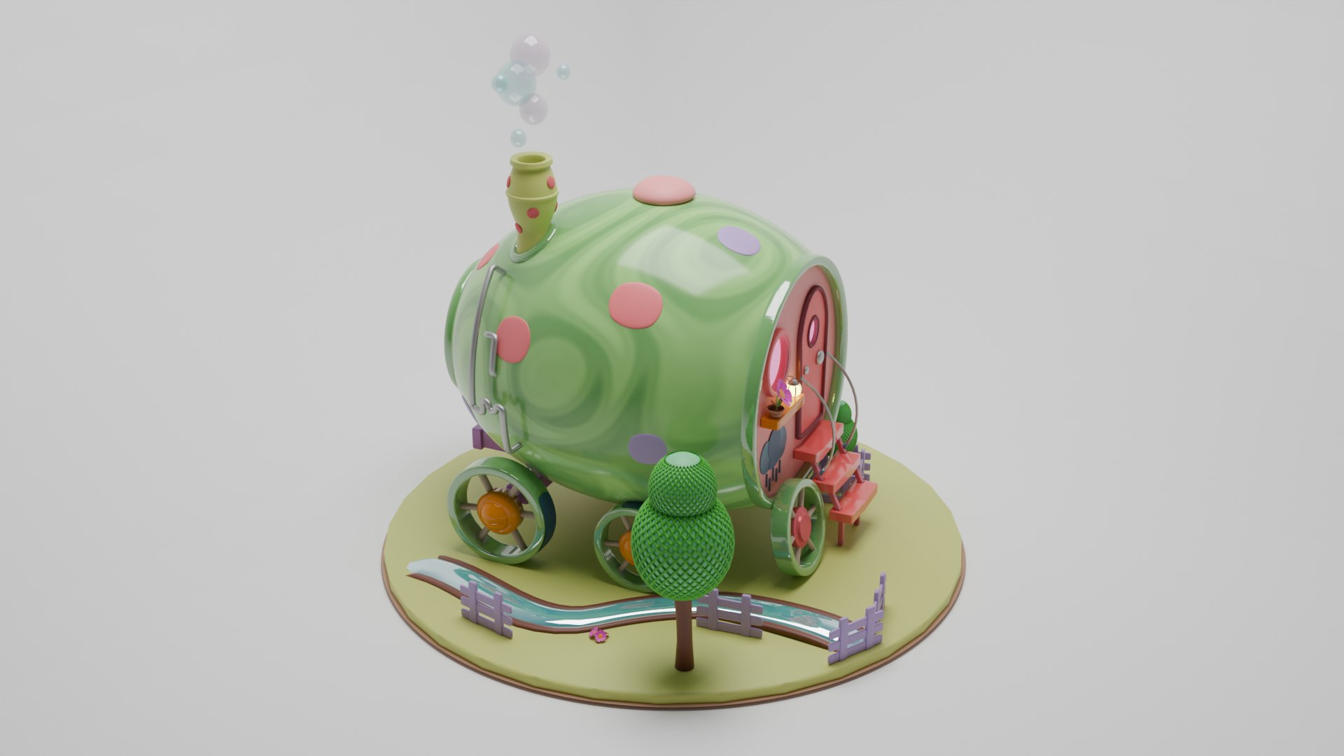 House On Wheels 3D Model - TurboSquid 2280433