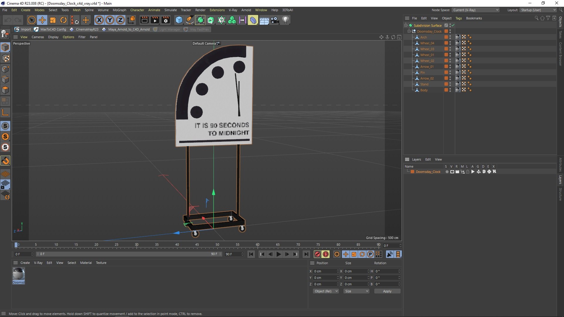 3D Doomsday Clock - TurboSquid 2273688